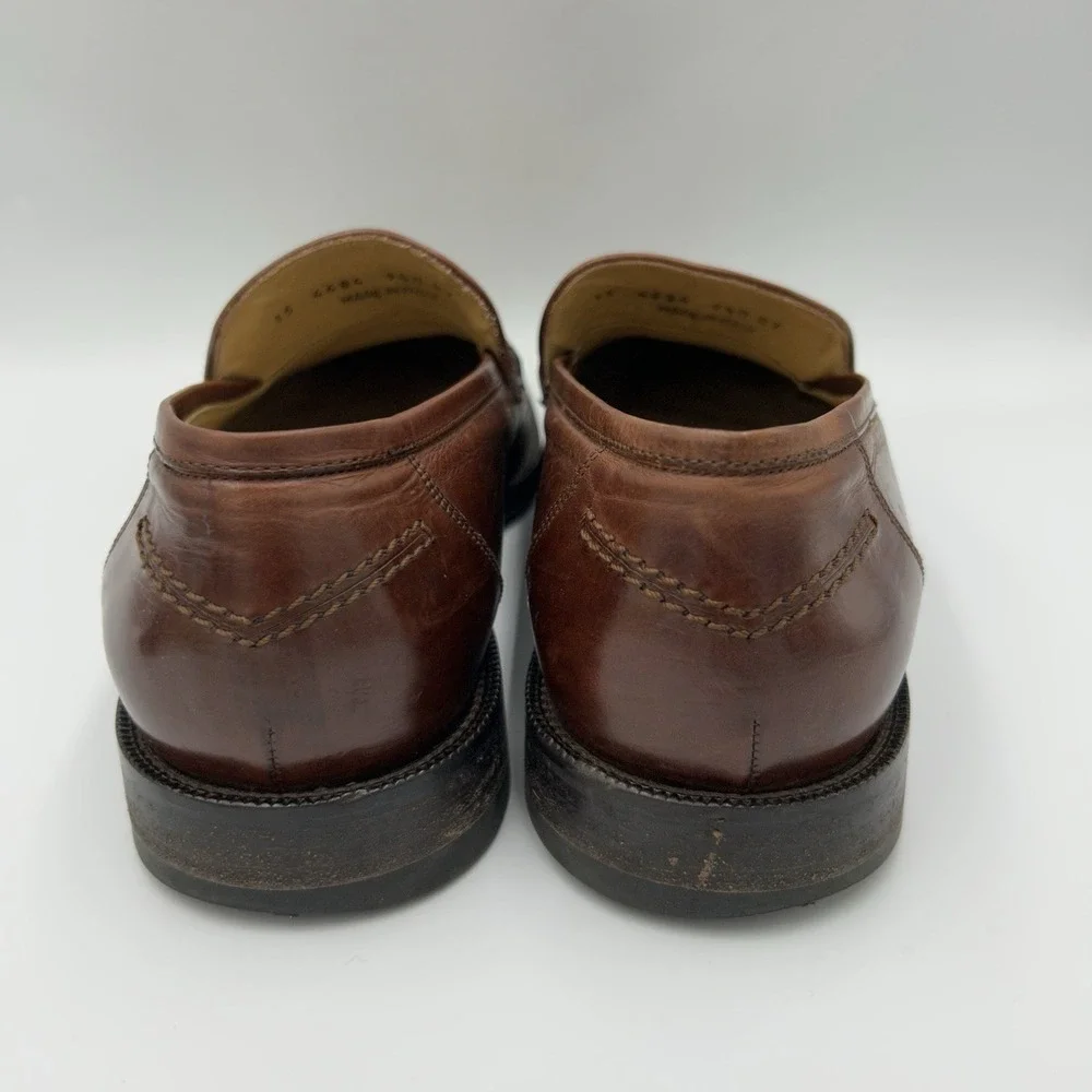 Vintage Johnston Murphy Loafers 9.5M‎ Handcrafted Burgundy Leather Kiltie Tassel
